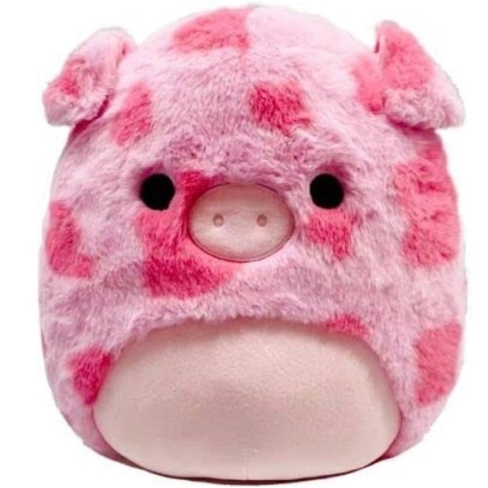 Squishmallows Fuzzamallows Gwendle the pig Pink Stuffed Animal Plush 12” NWT